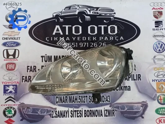 Volkswagen golf 5 jetta orjınal cıkma sol far
