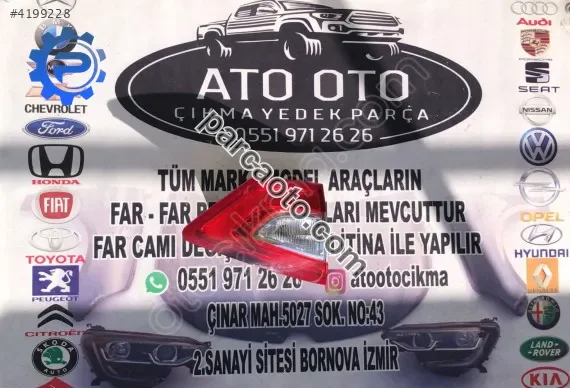 Ford mondeo orjinal çıkma sol iç stop