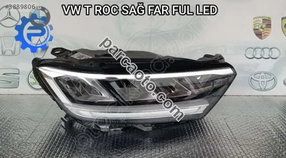 Volkswagen t roc orjinal çıkma sağ far