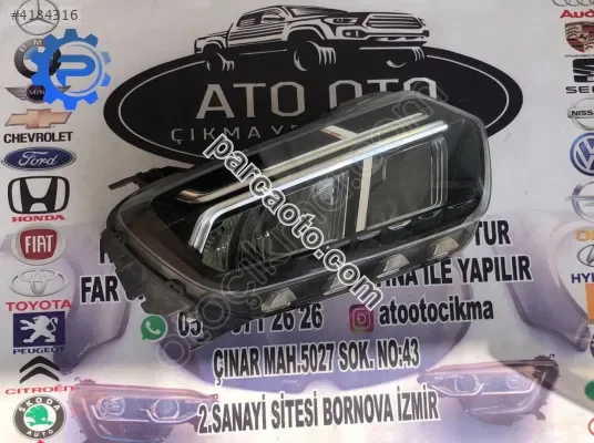 Dacıa duster orjinal çıkma sağ far içi nikelaj hatasız