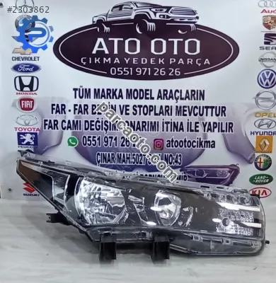 Toyota corolla orjınal çıkma sağ far