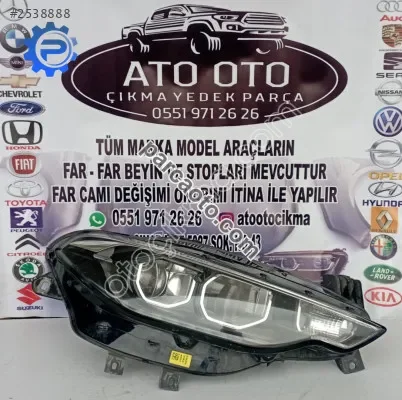 Fiat egea orjinal çıkma sağ far üstü nikelaj