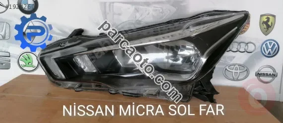 Nissan micra sol far orjinal çıkma parça