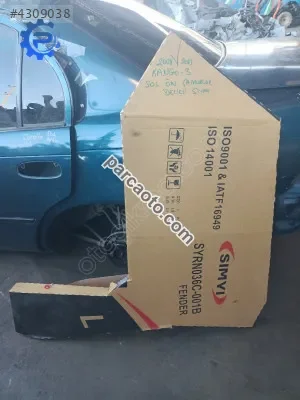 Renault kangoo 3 sıfır sol ön çamurluk 2008 2013 delikli siyah