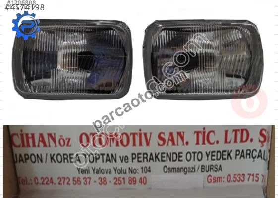 HİLUX 90-97 MODEL KARE TİP R VE L FAR LAMBASI HİLUX 90-97 MODEL KARE TİP R VE L FAR LAMBASI