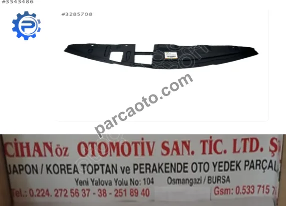 Nissan qashoai panjur panel üst bakalit 2014-2016.