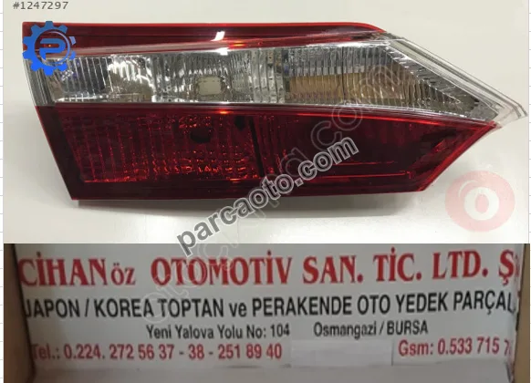 Toyota Corolla Sol İç Stop 2013 2016