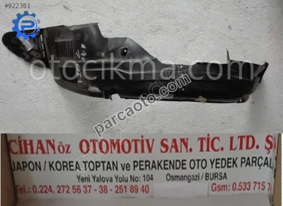 Hyundai i20 Sol Davlumbaz  2008 2011