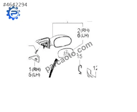 Dış dikiz aynası sağ mobis kia sephıa 98-01 / 0k2a3-69-120cc3