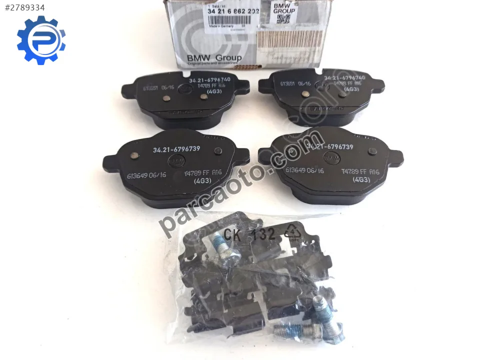 Bmw 5 Serisi F10 F11 G30 Arka Fren Balatası Orjinal 34216796741