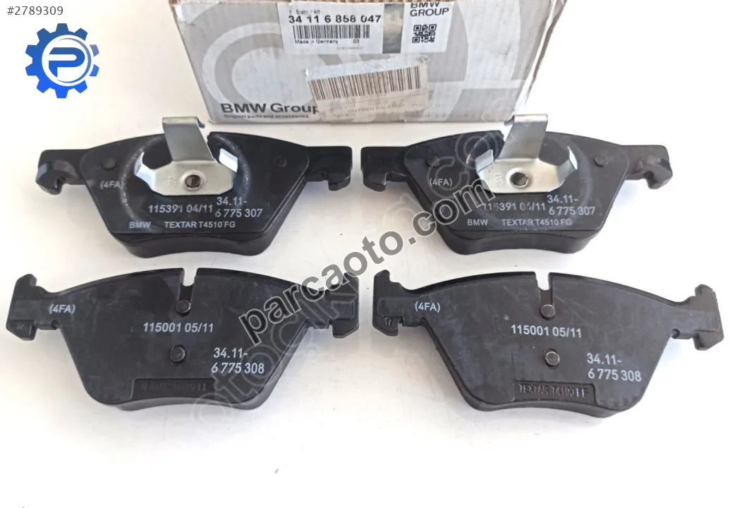 Bmw 5 Serisi E60 F10 E61 F11 Ön Fren Balatası Orjinal 34116858047