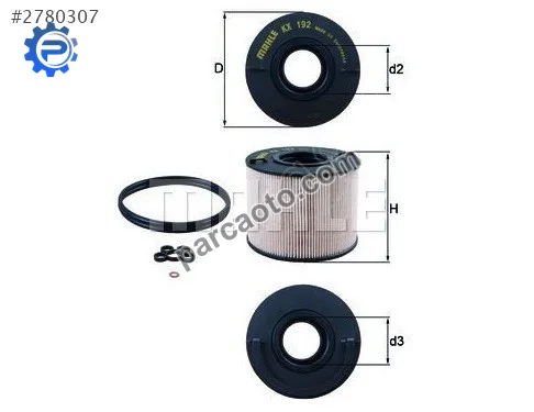 Porsche Cayenne / Audi Q7 Mazot Filtresi MAHLE KX 192 D