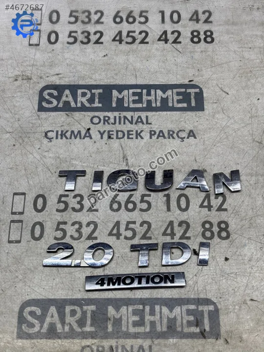 Çıkma vw tiguan bagaj yazısı
