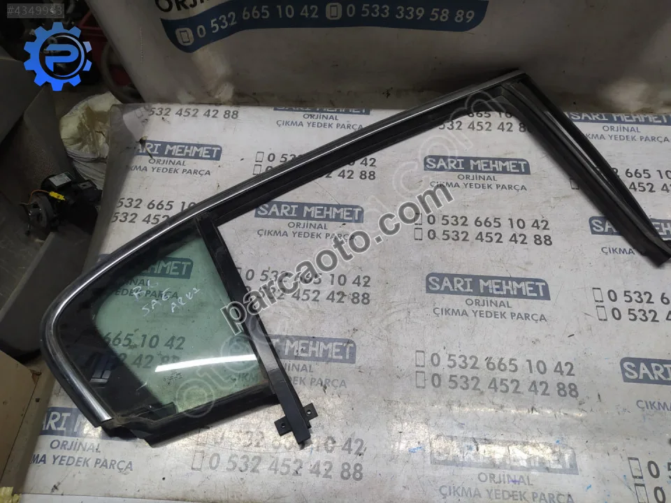 Çıkma vw passat b6 sağ arka kelebek camı 43r-00081