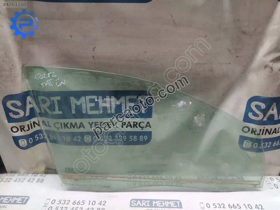 Çıkma vw golf 6 sağ ön kapı camı 43r-011565