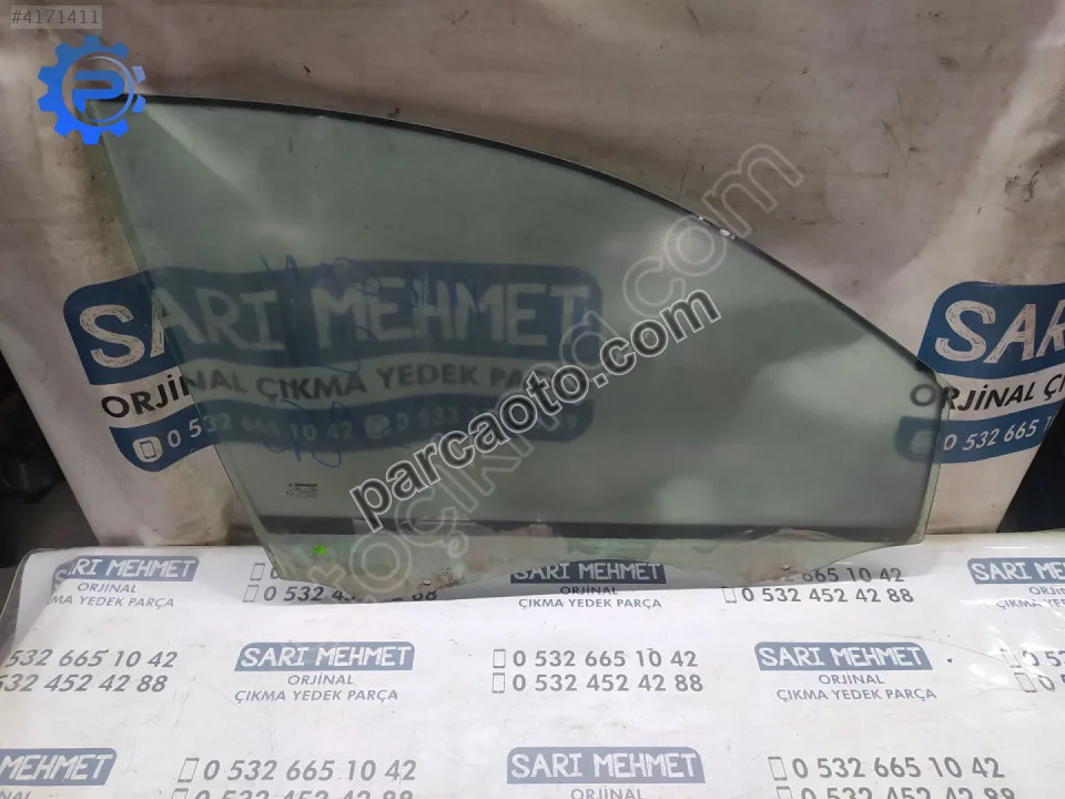 Çıkma renault megane 2 sağ ön kapı camı 43r-00098