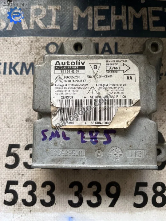 Çıkma citroen c5 9665558280 airbag beyni