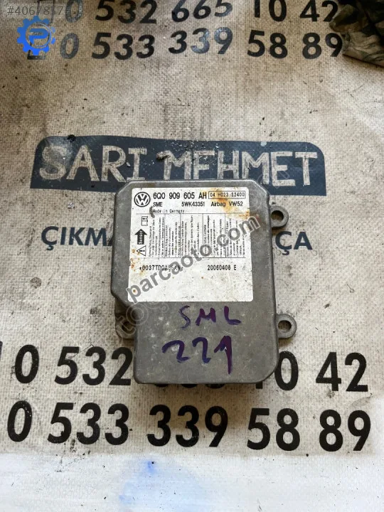 Çıkma vw volkswagen jetta 6q0 909 605ah 6q0909605ah aırbag beyni