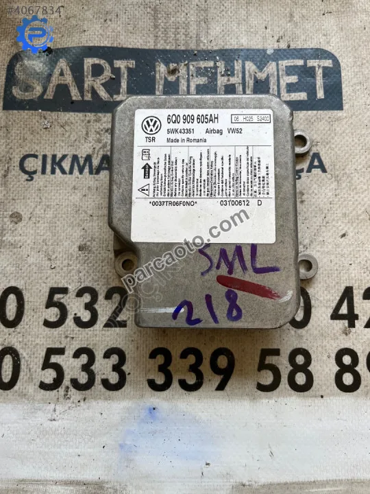 Çıkma vw volkswagen caddy 6q0 909 605ah 6q0909605ah aırbag beyni