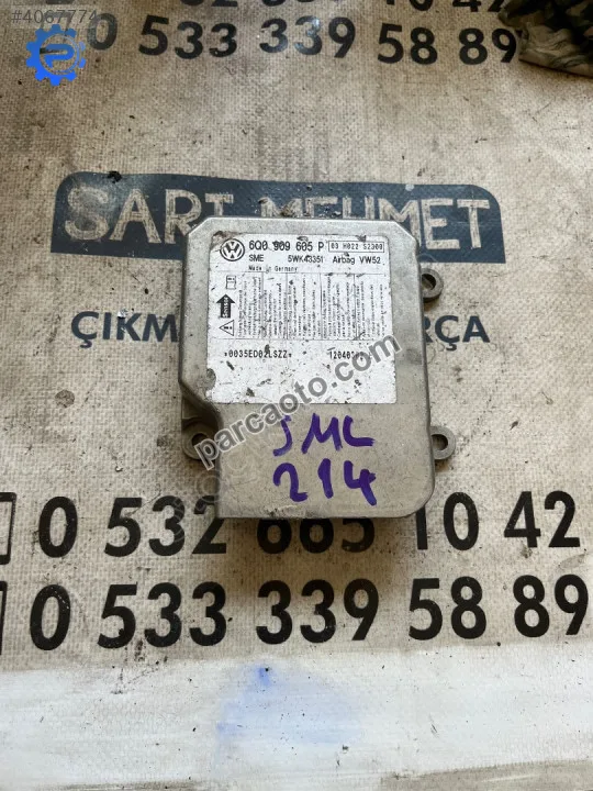 Çıkma vw volkswagen caddy 6q0 909 605p 6q0909605p aırbag beyni