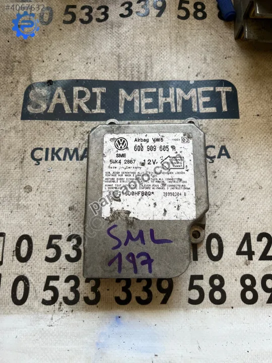 Çıkma vw volkswagen bora 6q0 909 605 a 6q0909605a aırbag beyni