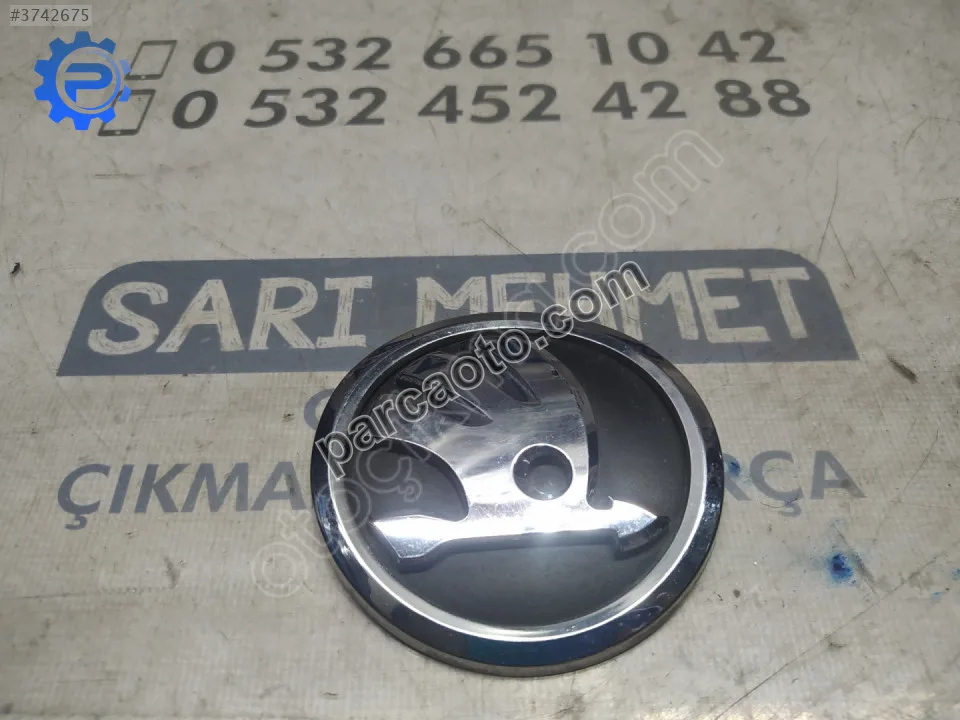 Çıkma skoda octavia motor kaputu arması 90mm 2013-2016 5ja853621