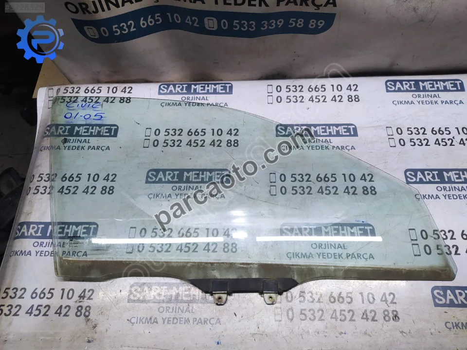 Çıkma honda civic sağ ön kapı camı (2001-2005) 43r-000261