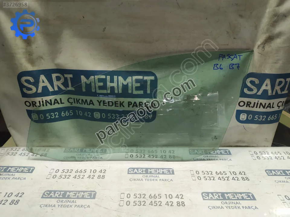 Çıkma vw passat b6 b7 sol ön kapı camı 43r-00082