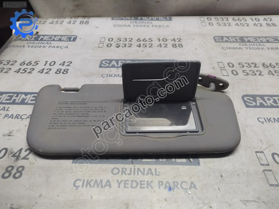 Çıkma hyundai getz sağ ön güneşlik