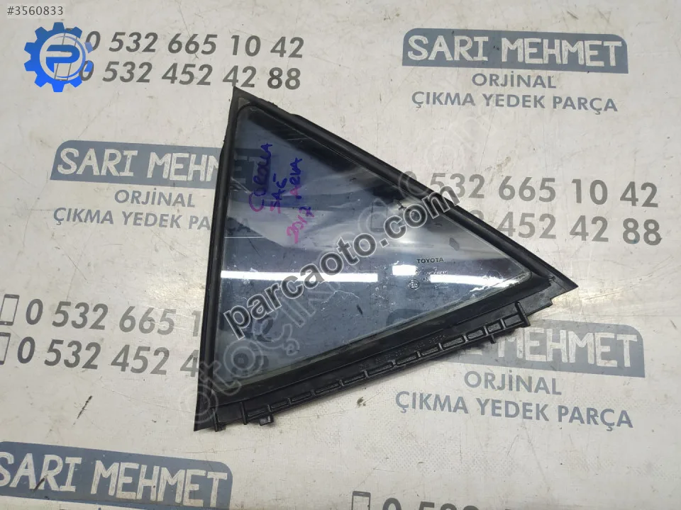 Çıkma toyota corolla sağ arka kelebek camı 43r-00097