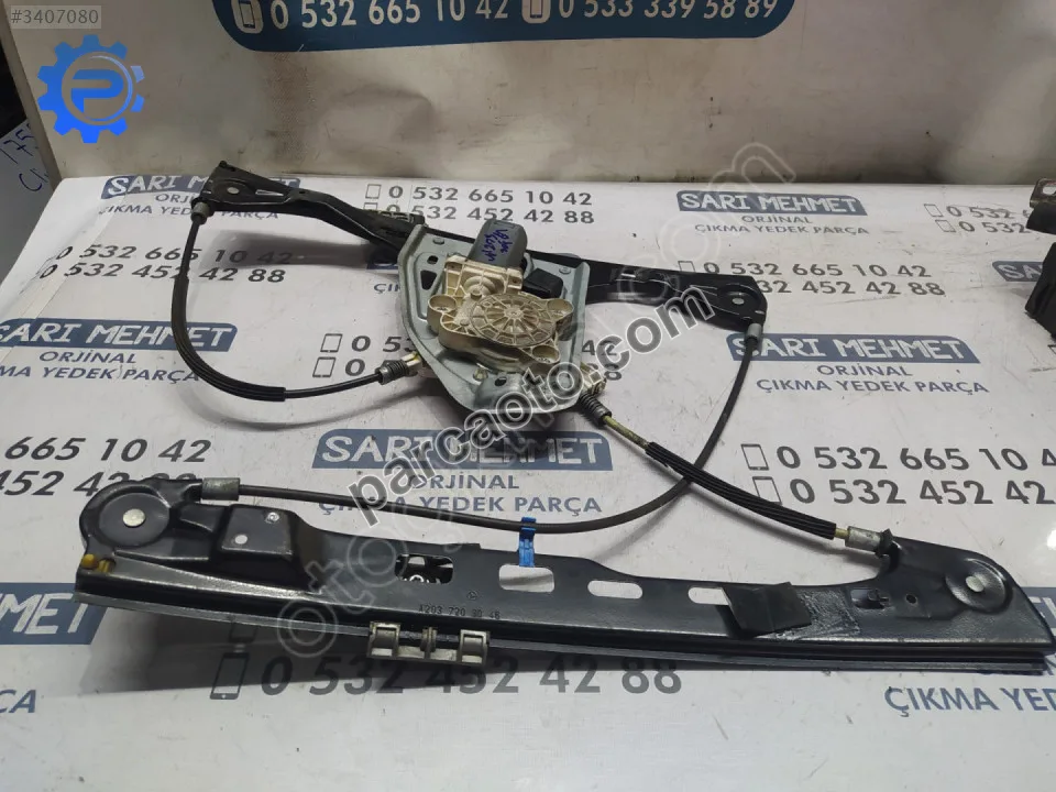 Çıkma mercedes c-class w203 sağ ön cam krikosu k-498