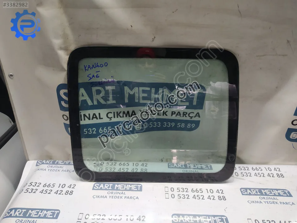Çıkma renault kangoo sağ sürgülü kapı camı