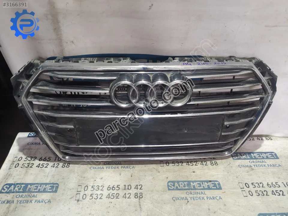Çıkma audi a4 ön tampon ön panjur nikelajları 2015-2019