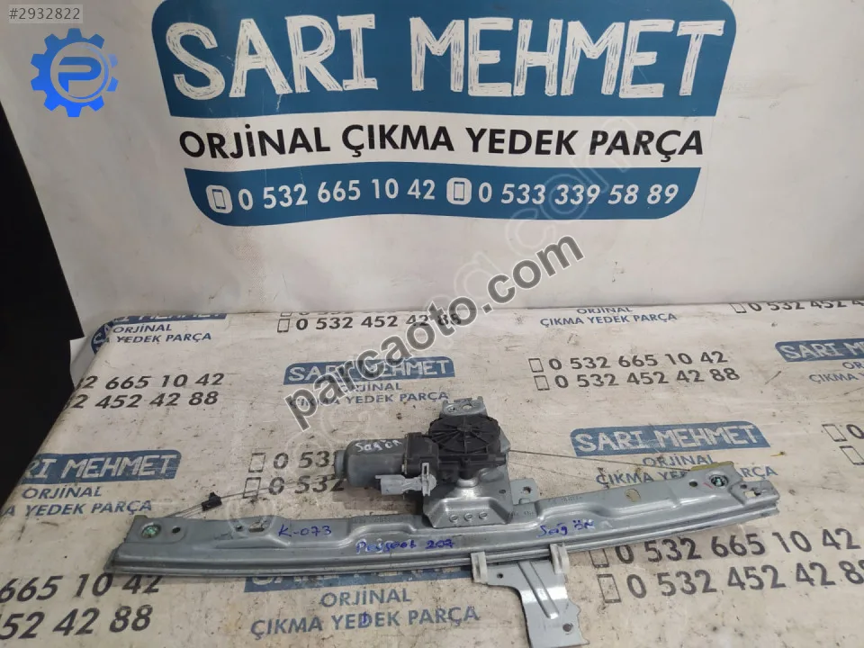 Çıkma peugeot 207 sağ ön cam krikosu k-073