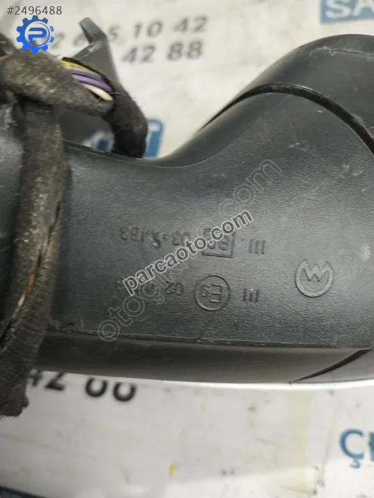 Çıkma vw polo 6pin elektrikli sağ dikiz aynası e9024483