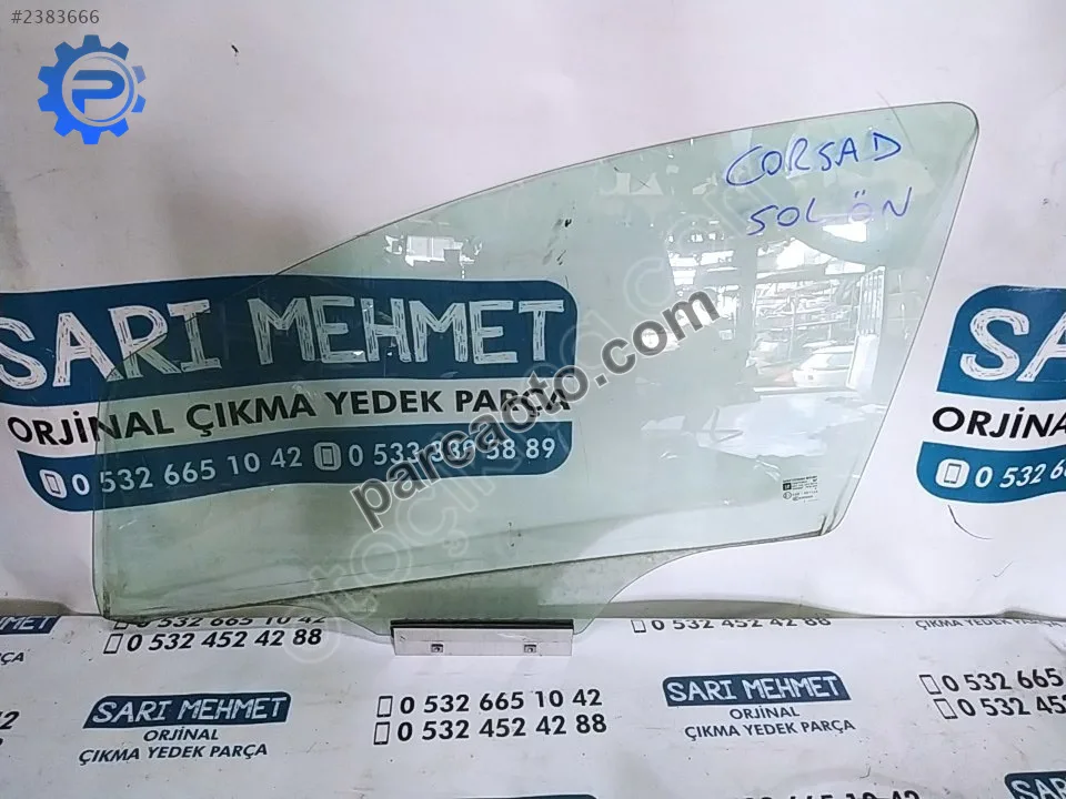 Çıkma opel corsa d sol ön kapı camı 43r-001142