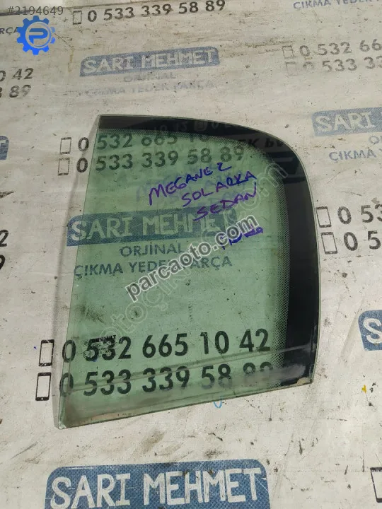 Çıkma renault megane 2 sedan sol arka kelebek camı
