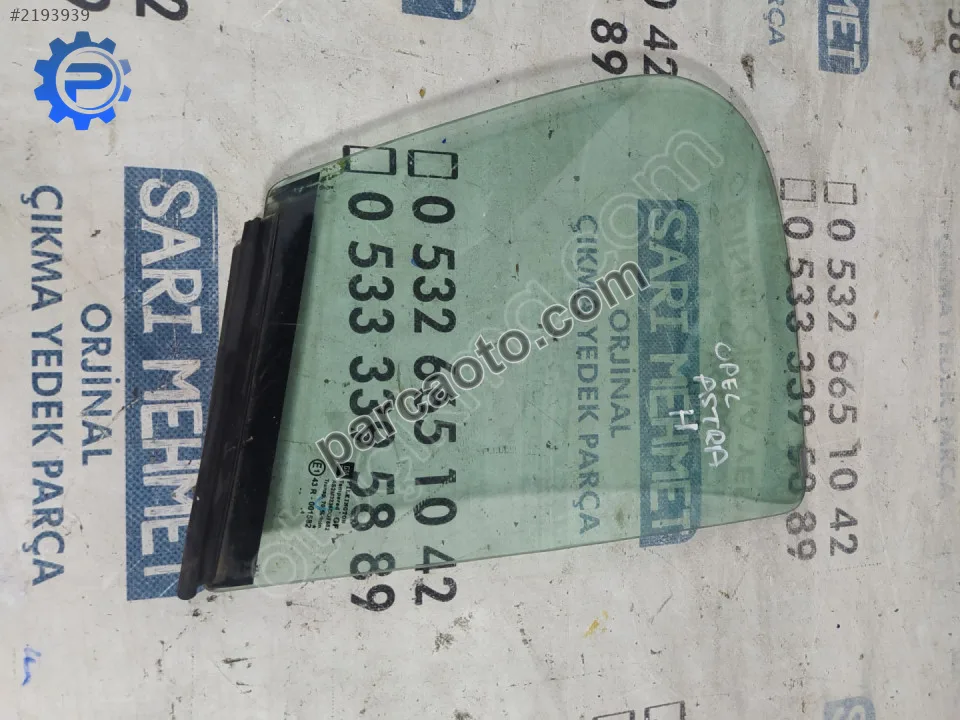 Çıkma opel astra h hb sağ arka kelebek camı