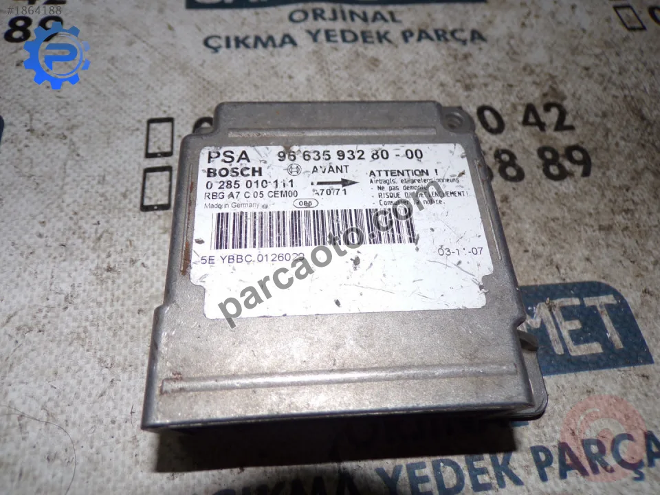 Peugeot 207 Airbag Beyni - Konya Selçuklu