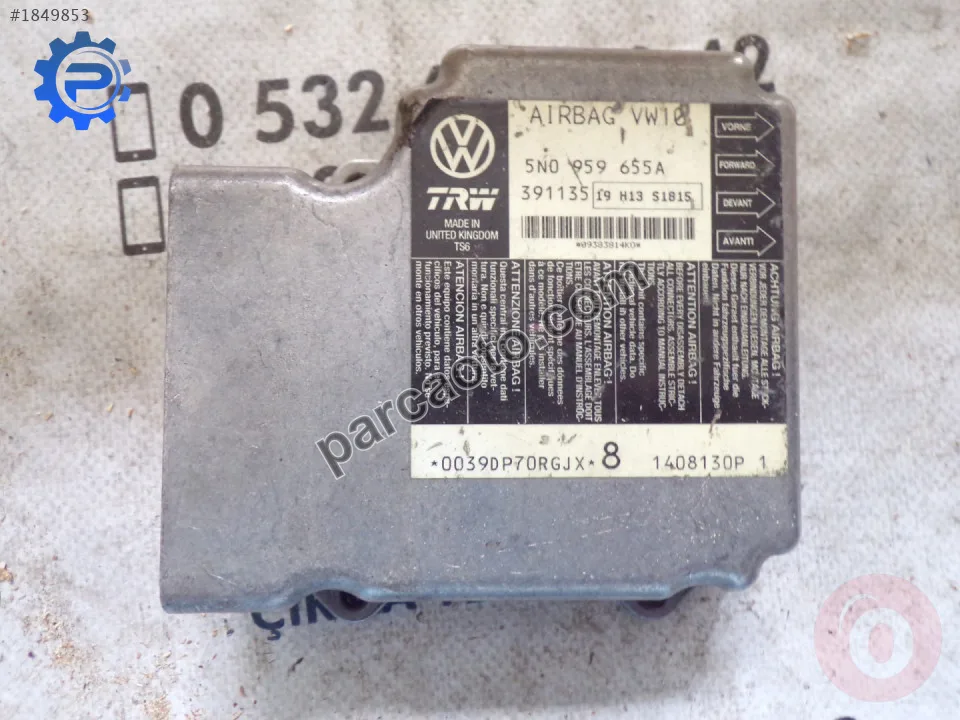 ÇIKMA VW PASSAT B6 AİRBAG BEYNİ 5N0959655A , 5N0 959 655 A ÇIKMA VW PASSAT B6 AİRBAG BEYNİ 5N0959655A , 5N0 959 655 A