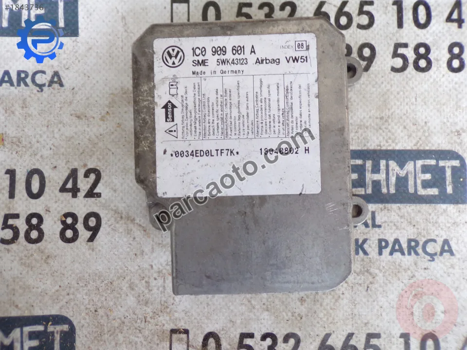 Çıkma vw golf passat bora - fabıa - aırbag beyni 1c0909601