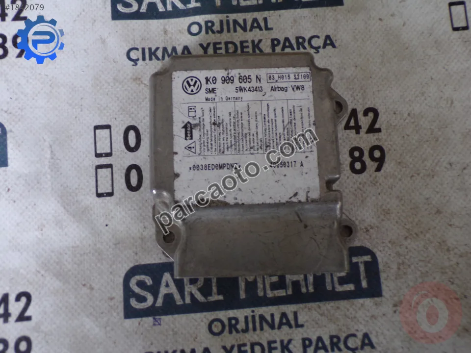 ÇIKMA VW GOLF 5 AİRBAG BEYNİ 1K0909605N , 1K0 909 605 N ÇIKMA VW GOLF 5 AİRBAG BEYNİ 1K0909605N , 1K0 909 605 N