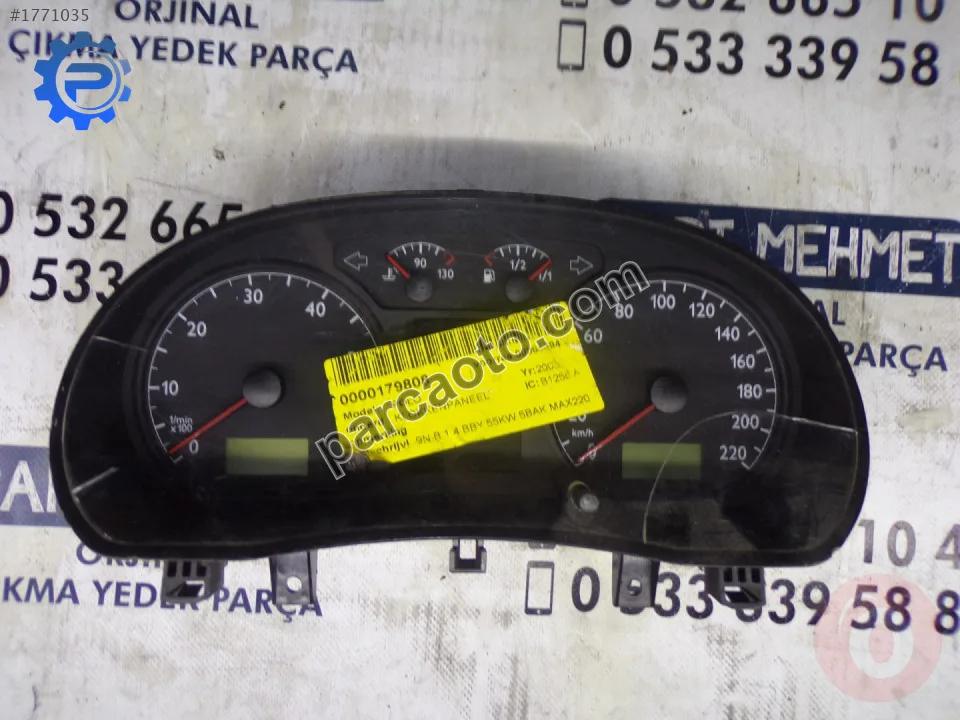 Çıkma vw polo 2002-2005 km hız gösterge saati 6q0 920 820