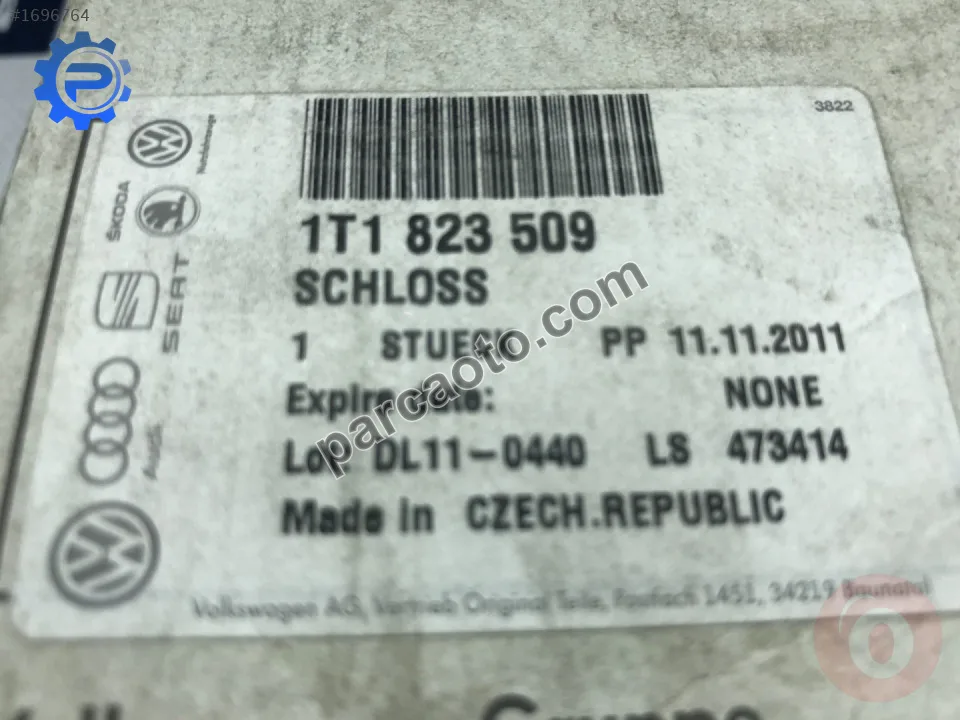 Çıkma vw touran 2007-2010 ön kaput kilit 1t1 823 509