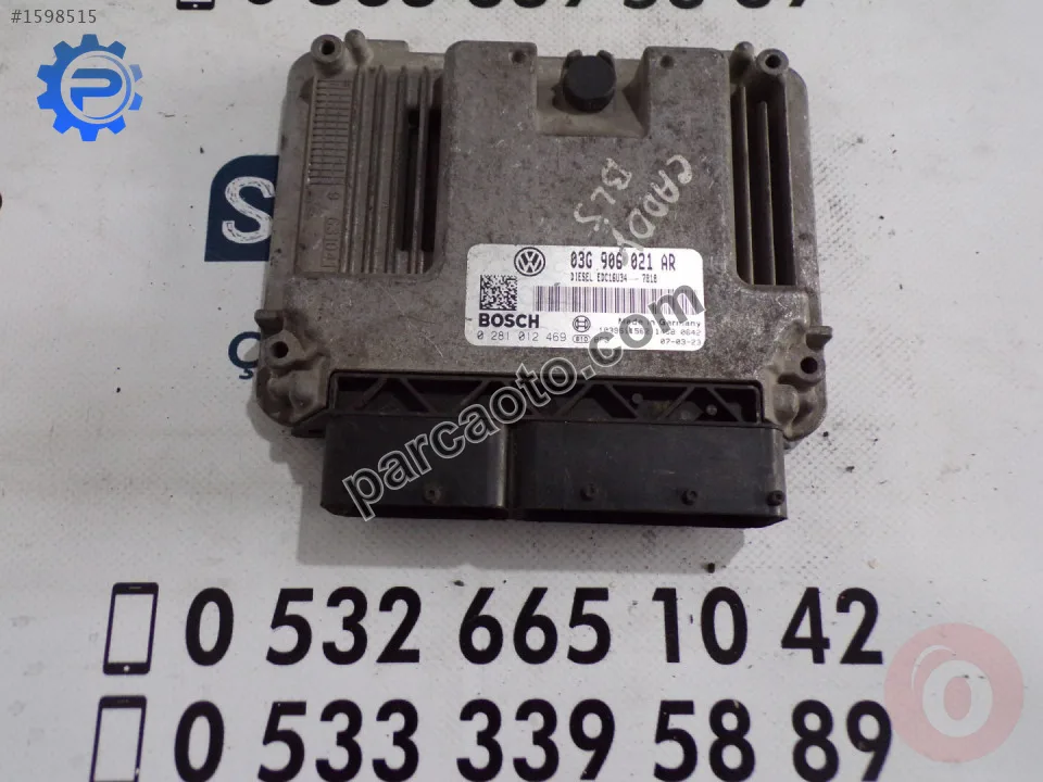 Çıkma vw caddy motor kontro ünitesi 03g 906 021 ar