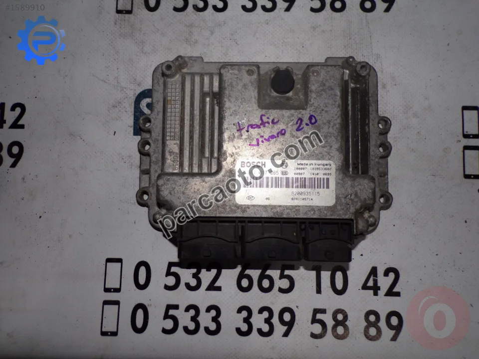 Renault trafic opel vivaro 2.0 motor beyni 0281017065 820093