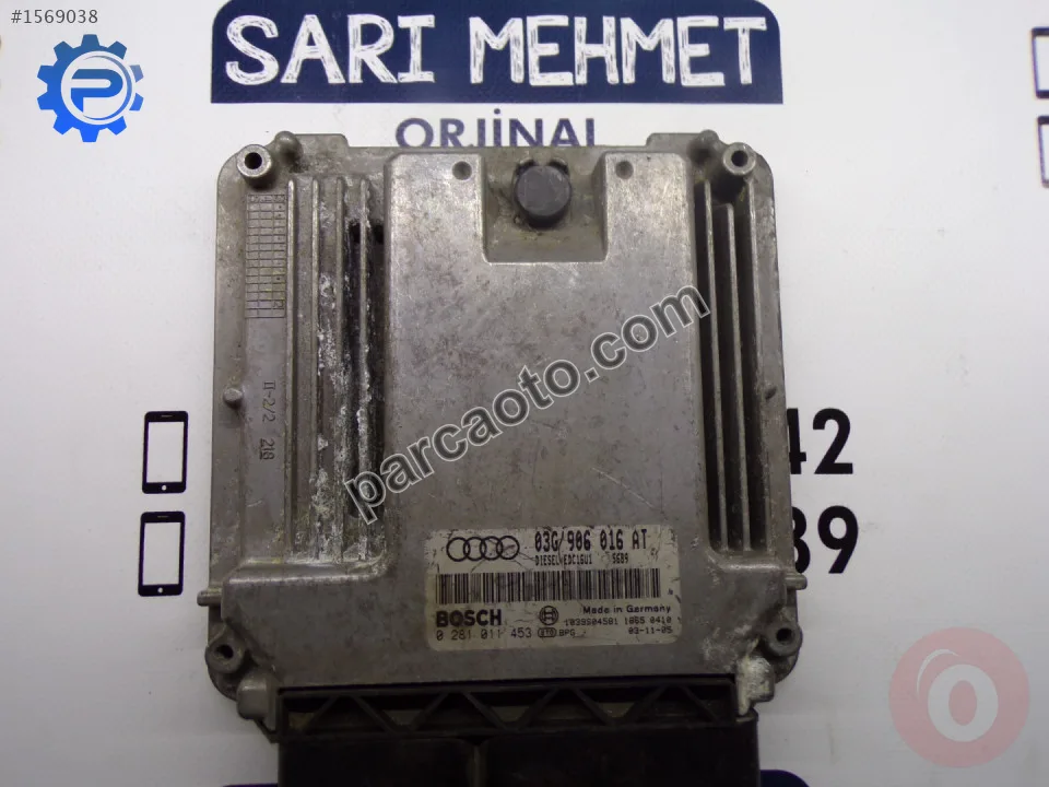 Çıkma audi a3 2.0 tdı motor beyni 03g906016at-03g 906 016 at