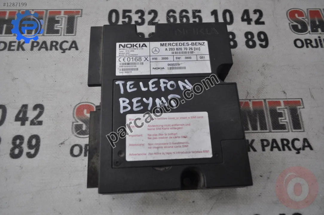 Çıkma mercedes w220 nokia telefon kontrol modülü