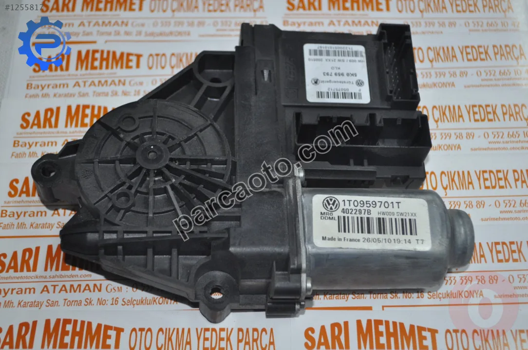 Vw golf vı caddy 2009 çıkma cam kaldırma motoru sol ön