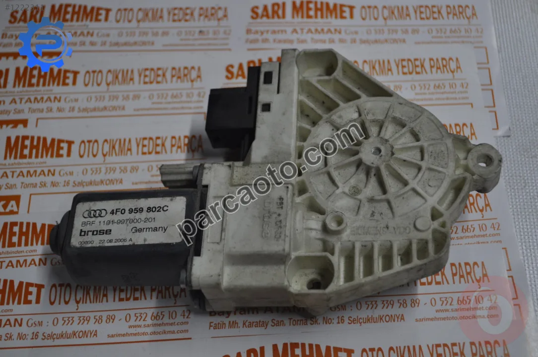 ÇIKMA Audi A6 S6 Arka Sağ Cam Motoru Brose 4F0 959 802 C
